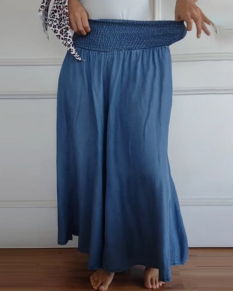 Lara Effortless Fit Elastic Waist Pants Blue, photo studio