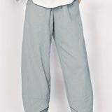 Kaeli | Wide Cropped Trousers with a Petal Hem