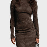 Long-Sleeve Midi Dress