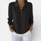 Rosanna | Knit Polo-Collar Button Blouse