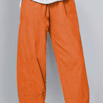 Kaeli | Wide Cropped Trousers with a Petal Hem