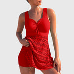 Two-Piece Swimsuit with Skirt