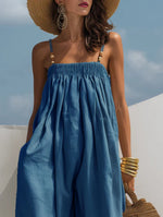 Wide-Leg Denim Jumpsuit