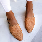 Thalia | Woven Slingback Flats with a Pointed Toe
