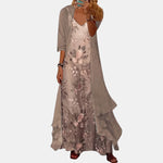 Elegant Two-Piece Maxi Dress Set