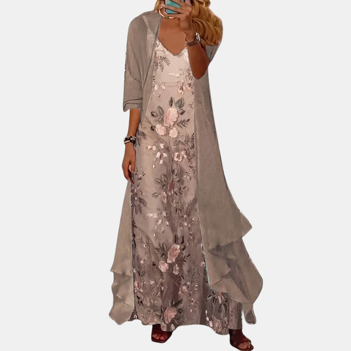 Elegant Two-Piece Maxi Dress Set