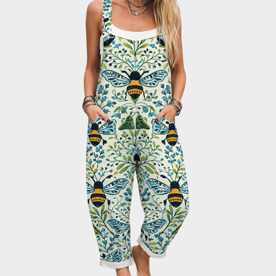 Elle | Women's Harmonious Botanical Bee Overalls