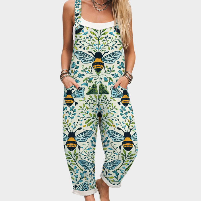 Elle | Women's Harmonious Botanical Bee Overalls