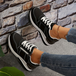 Emerie | Wedge Sneakers with Laces and a Side Zip