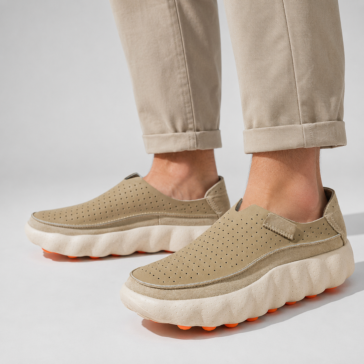 Emi Lightweight Comfort Pod Loafers Grey, photo studio