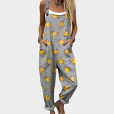 Esme | Women's Playful Hen Print Overalls