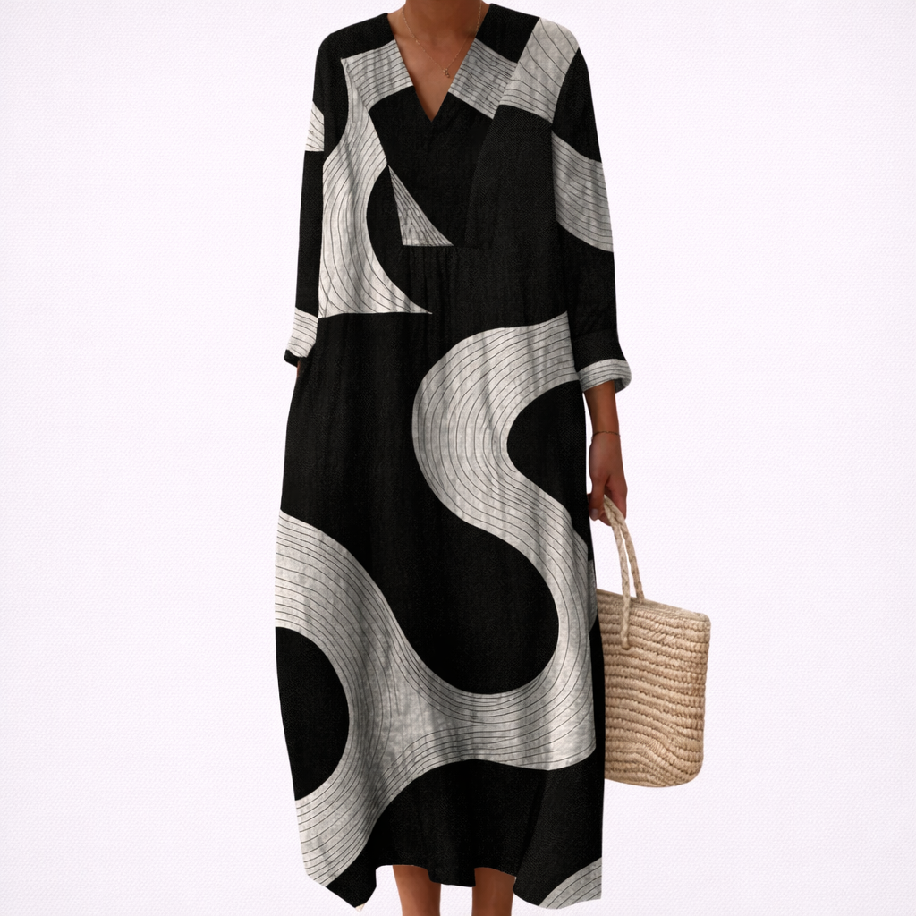 Eva | Women's Flattering Printed Summer Dress