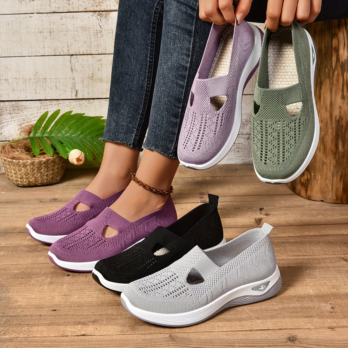 Carry Orthopaedic Slip-On Shoes Red, photo studio