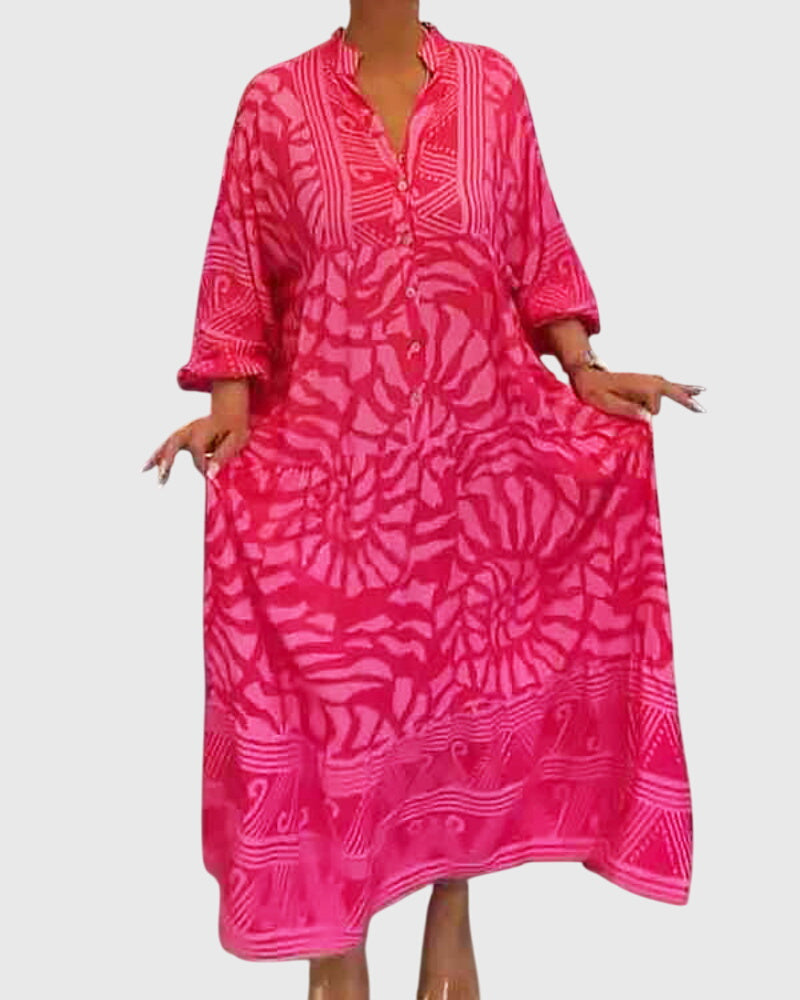 Maxi Dress with Elegant Print