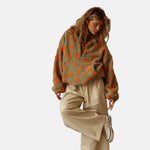 Floral Half-Zip Fleece
