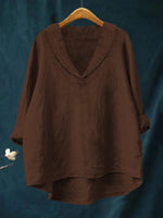 Elegant Summer Blouse in Mustard Linen