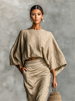 Willow | Two-Piece Set with Draped Skirt