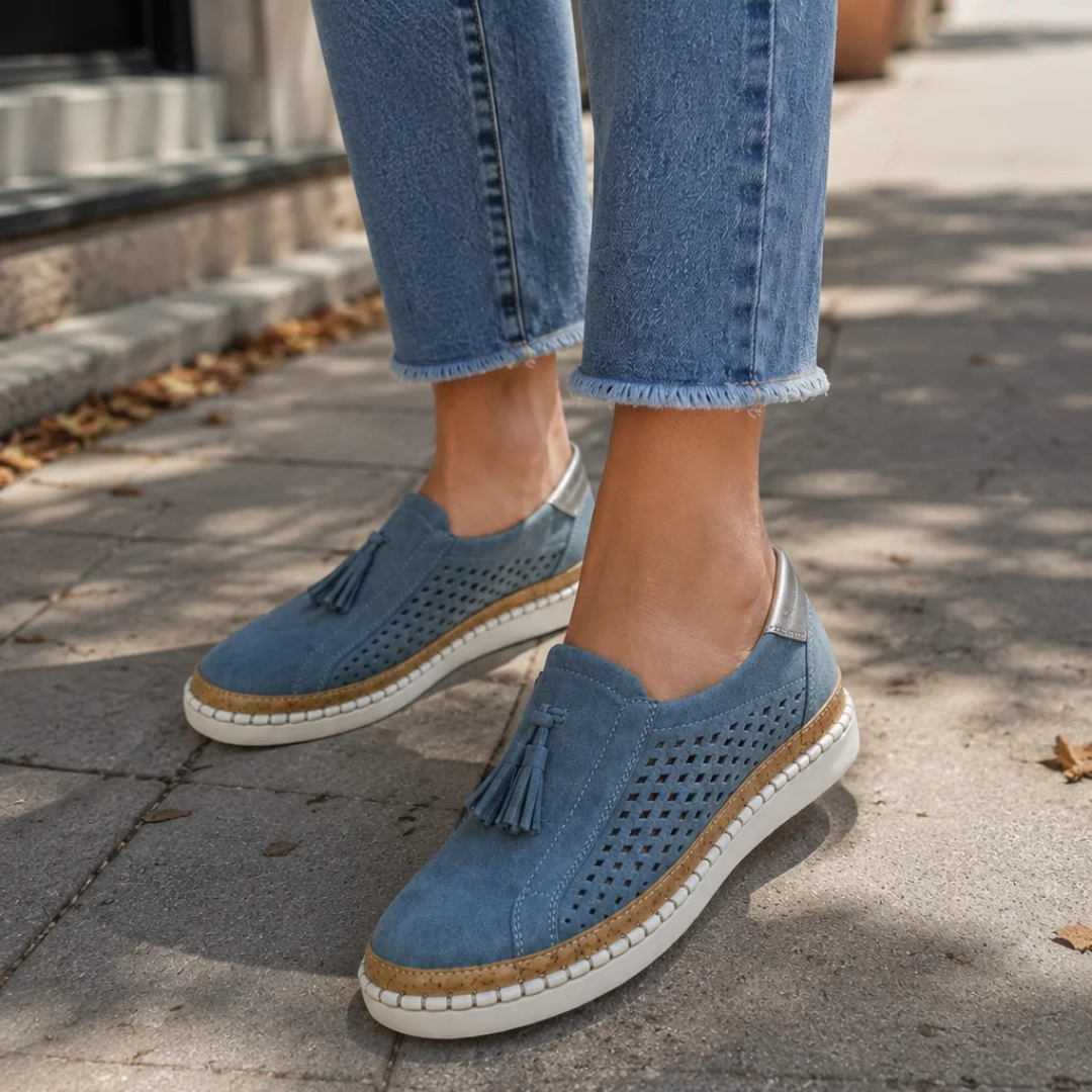 Kendall Orthopedic Slip-Ons Blue, photo studio