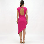 Mabel | Asymmetric Dress with Structured Shoulders