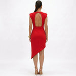 Mabel | Asymmetric Dress with Structured Shoulders