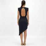 Mabel | Asymmetric Dress with Structured Shoulders
