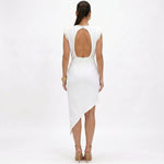 Mabel | Asymmetric Dress with Structured Shoulders