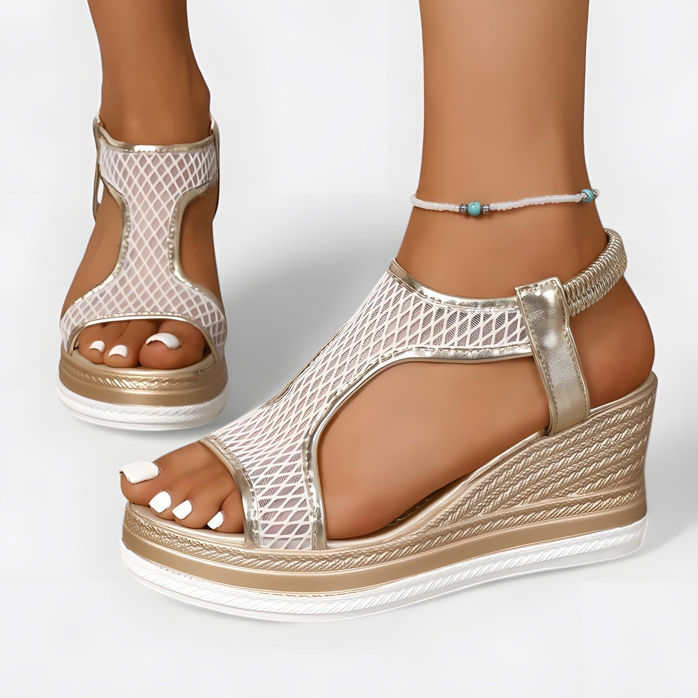 Tatiana | Women's Elegant Sandals Beige, photo studio