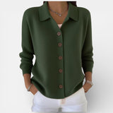 Rosanna | Knit Polo-Collar Button Blouse
