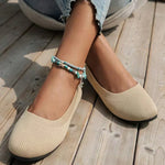 Frieda | Rib-Knit Slip-On Ballet Flats