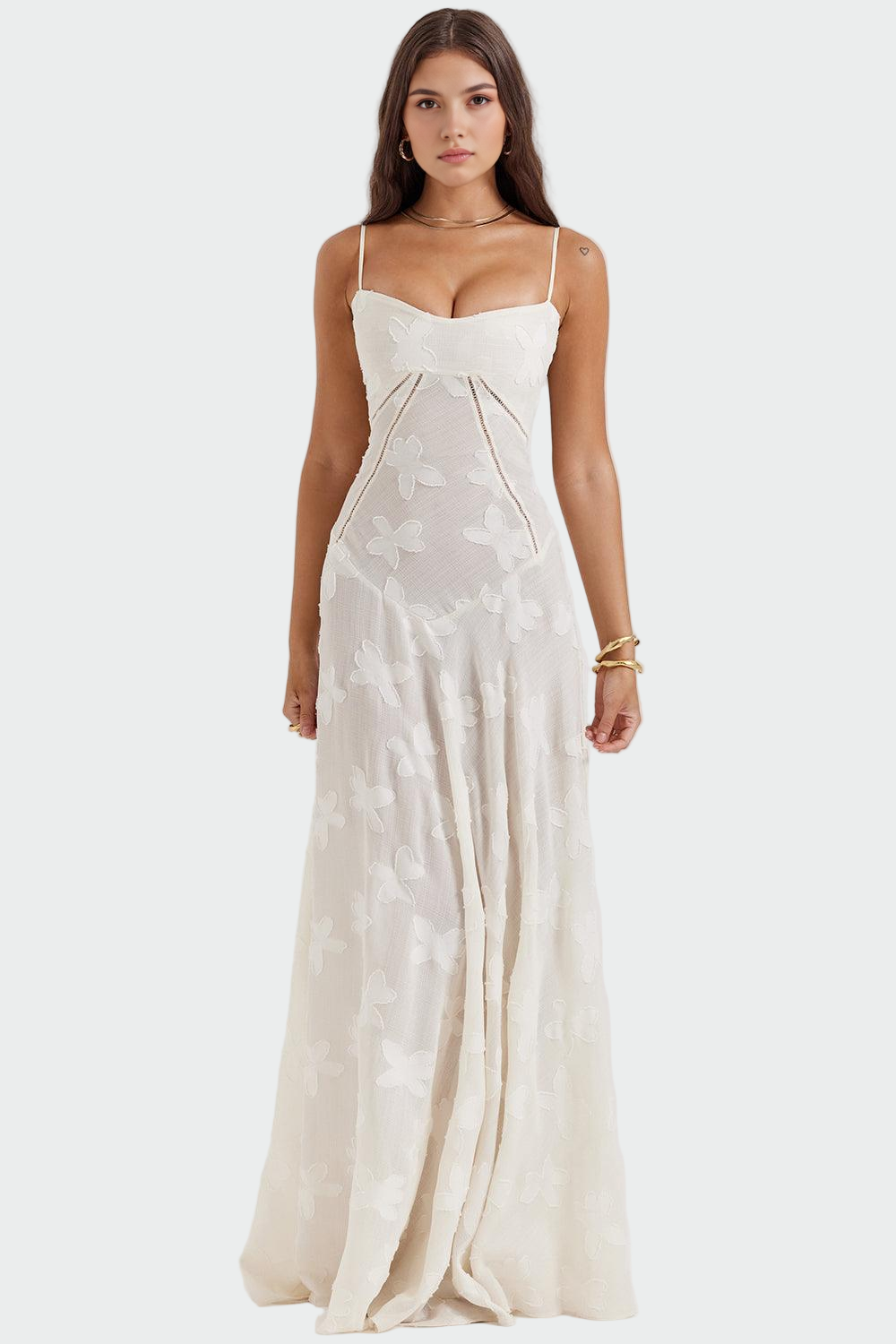 Keira | Floral Dress Cream, photo studio