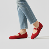 Fiona | Mary-Jane Flats with a Square Toe