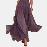 Flavia | Purple Cut-Out Maxi Dress with Lace Trim