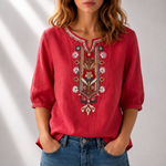 Marianne | Women's Embroidered Summer Blouse