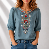 Marianne | Women's Embroidered Summer Blouse