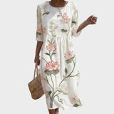 Ariana | Botanical Floral Print Dress