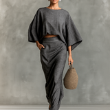 Willow | Two-Piece Set with Draped Skirt
