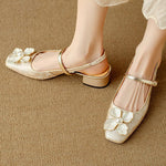 Slingback Flower Mary Janes