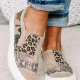 Noemi | Patchwork Slip-On Loafers with Elastic Sides
