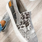 Noemi | Patchwork Slip-On Loafers with Elastic Sides