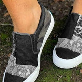 Noemi | Patchwork Slip-On Loafers with Elastic Sides