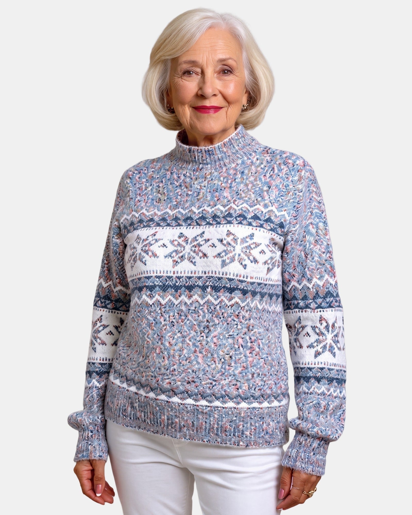 Glacier Blue Nordic Jumper Blue, photo studio