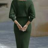 Marian | Cowl-Neck Cocktail Dress