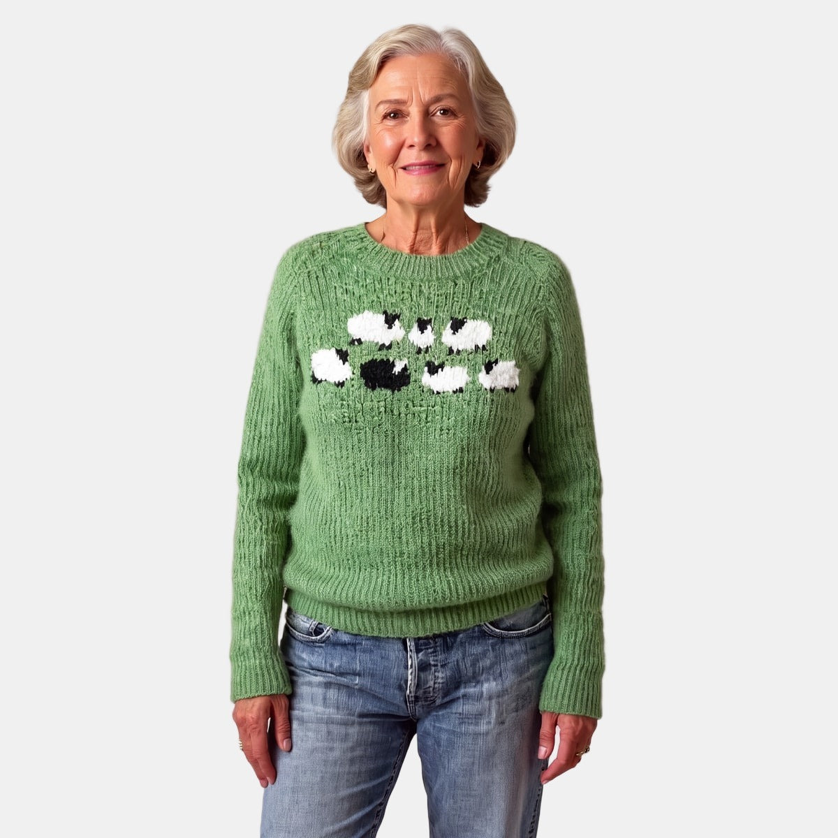 Green Sheep Nordic Jumper