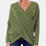 Green Wrap-Front Jumper