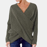 Green Wrap-Front Jumper