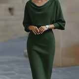 Marian | Cowl-Neck Cocktail Dress