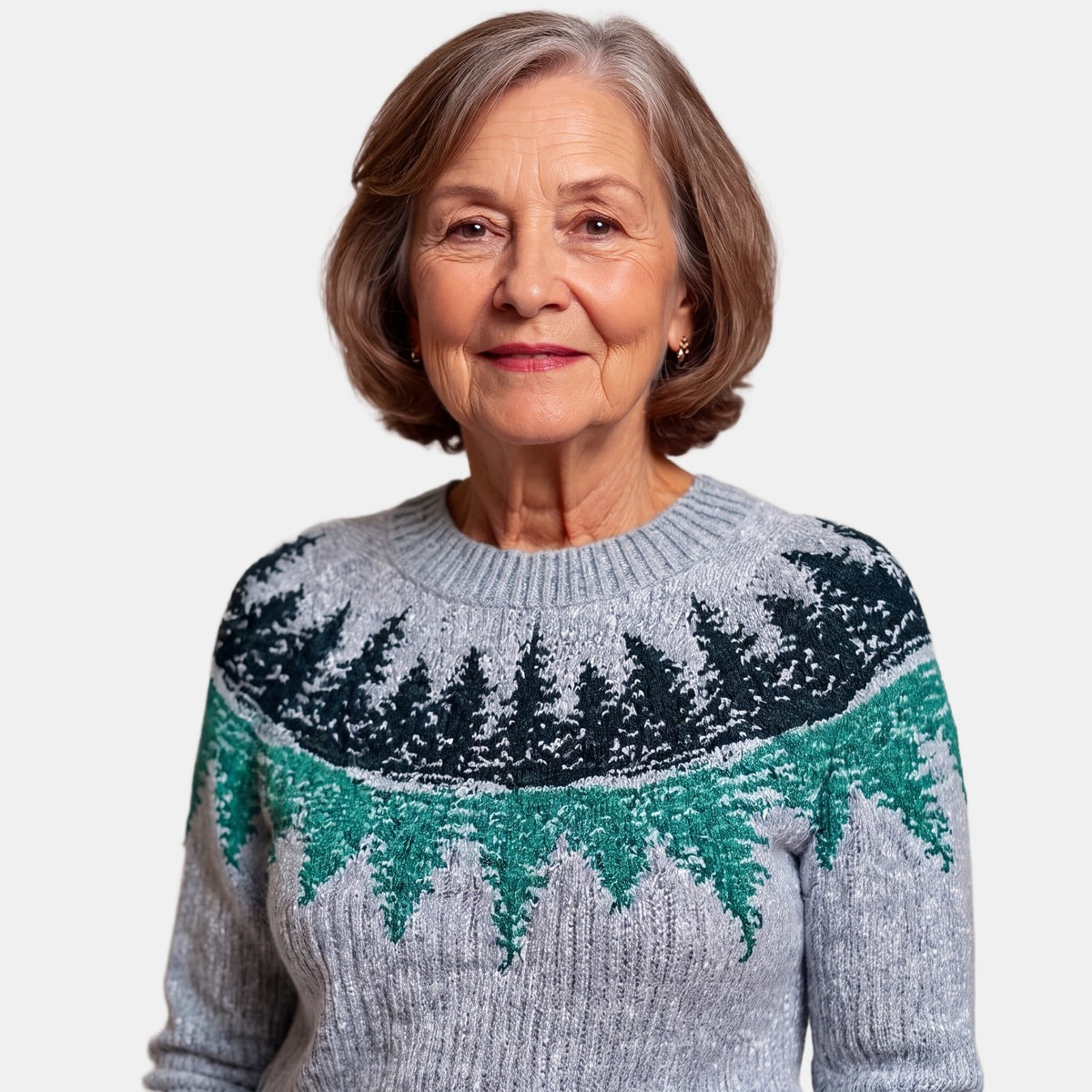 Grey Fir Nordic Jumper