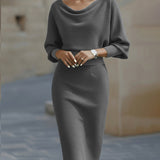 Marian | Cowl-Neck Cocktail Dress
