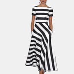 Hand-Sewn Striped Maxi Dress