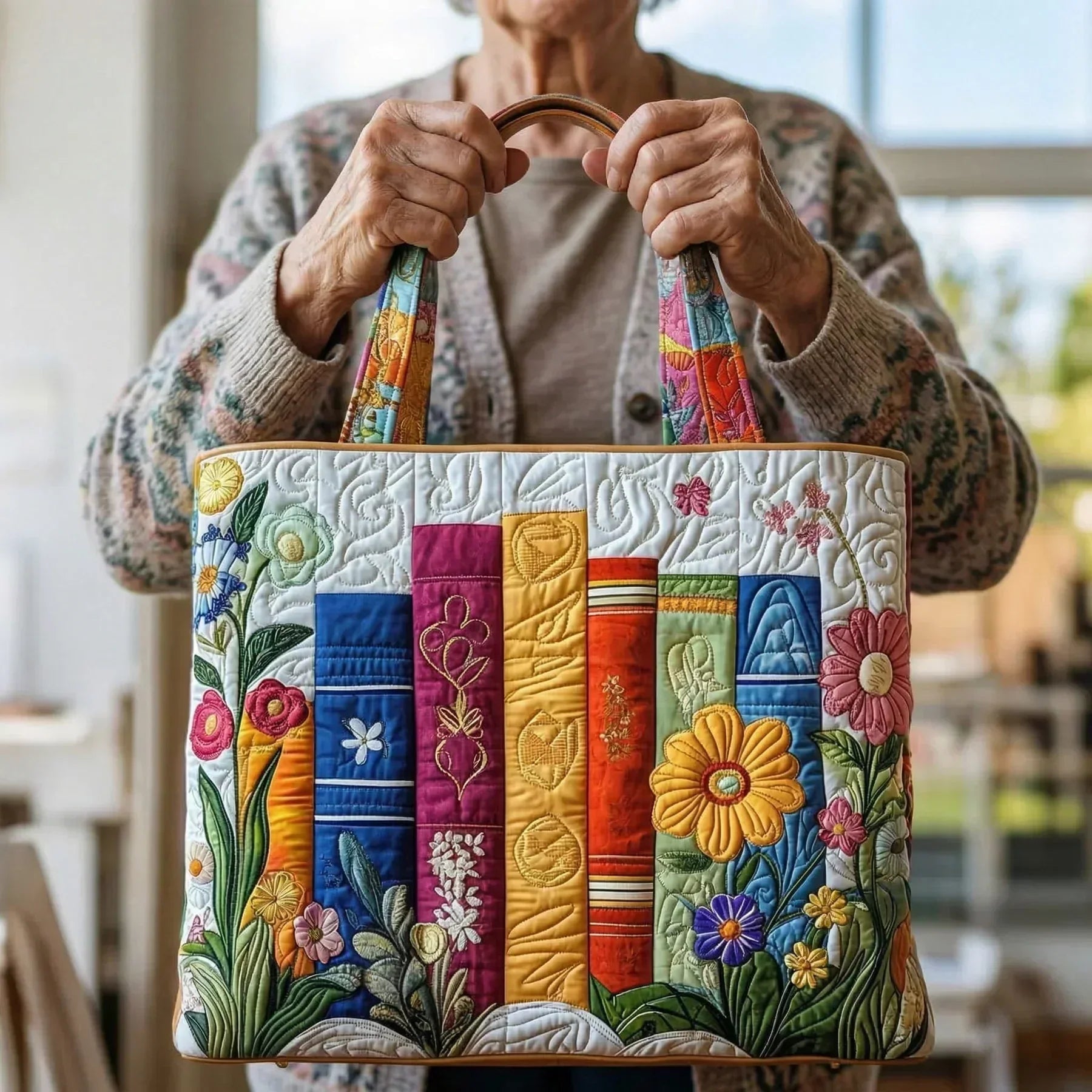 Handcrafted Bag - Blooming Library